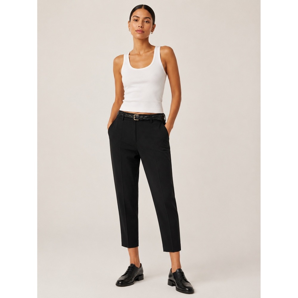Quince ITALIAN WOOL SLIM LEG‎ ANKLE PANTS 3D ITALIAN FABRIC WOMEN 6 TOLLEGNO